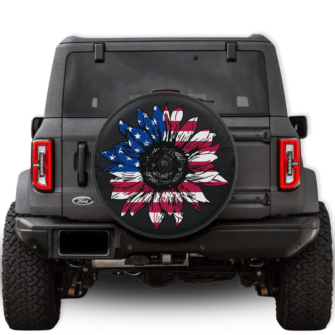 Sunflower Flag Tire Cover - Mud Digger Design Co