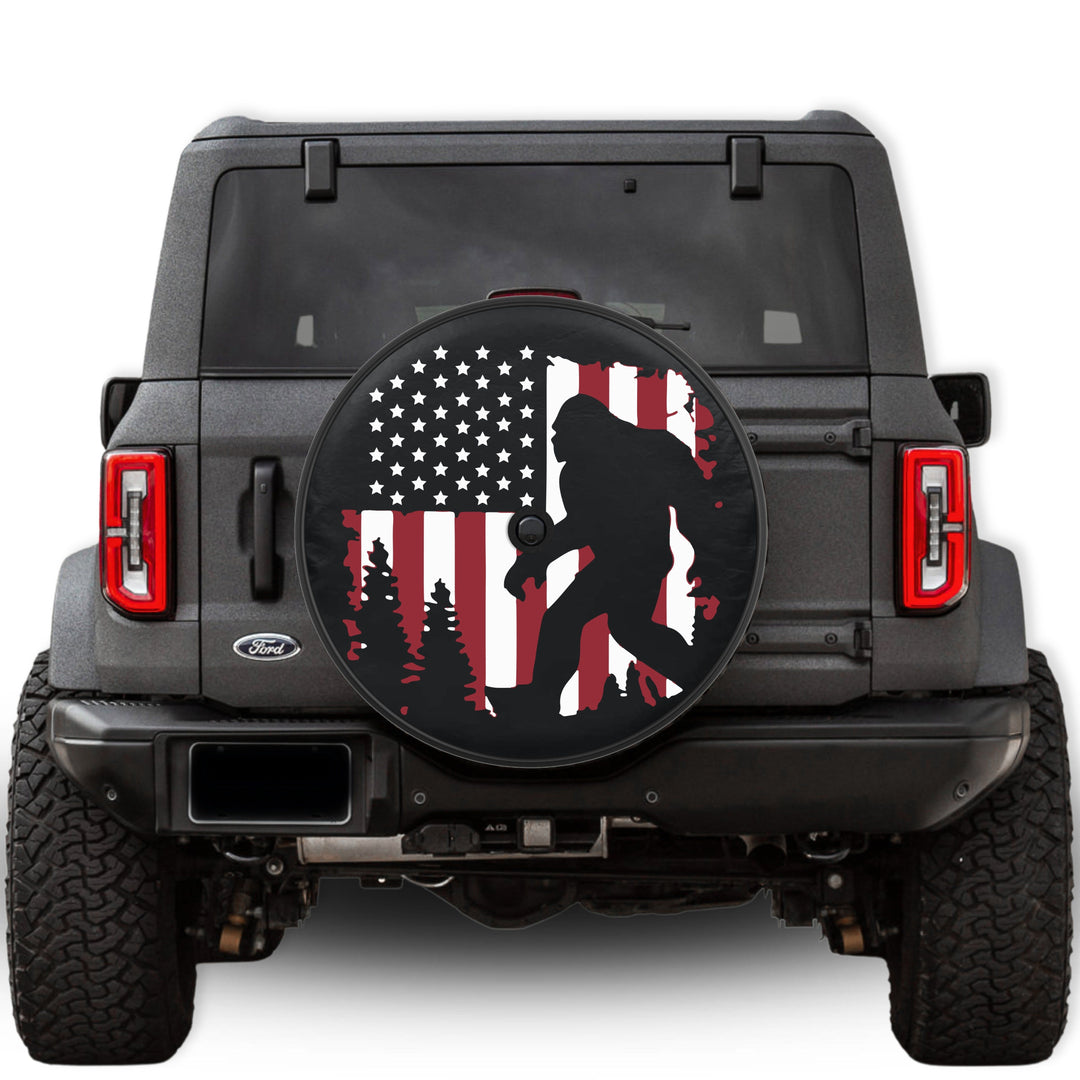 Sasquatch Flag Tire Cover - Mud Digger Design Co