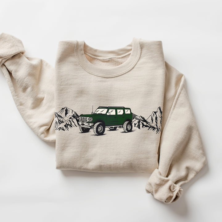 Bronco Mountains Crewneck Sweatshirt - Mud Digger Design Co