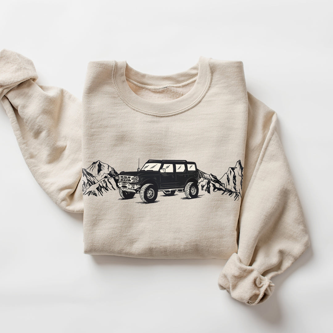 Bronco Mountains Crewneck Sweatshirt - Mud Digger Design Co
