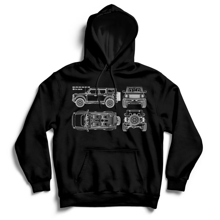 Bronco Blueprint Hoodie