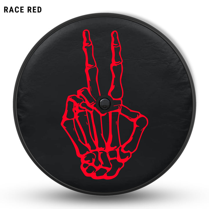 Skeleton Peace Sign Tire Cover - Mud Digger Design Co