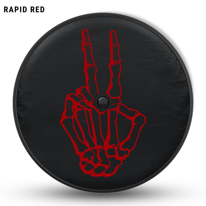 Skeleton Peace Sign Tire Cover - Mud Digger Design Co