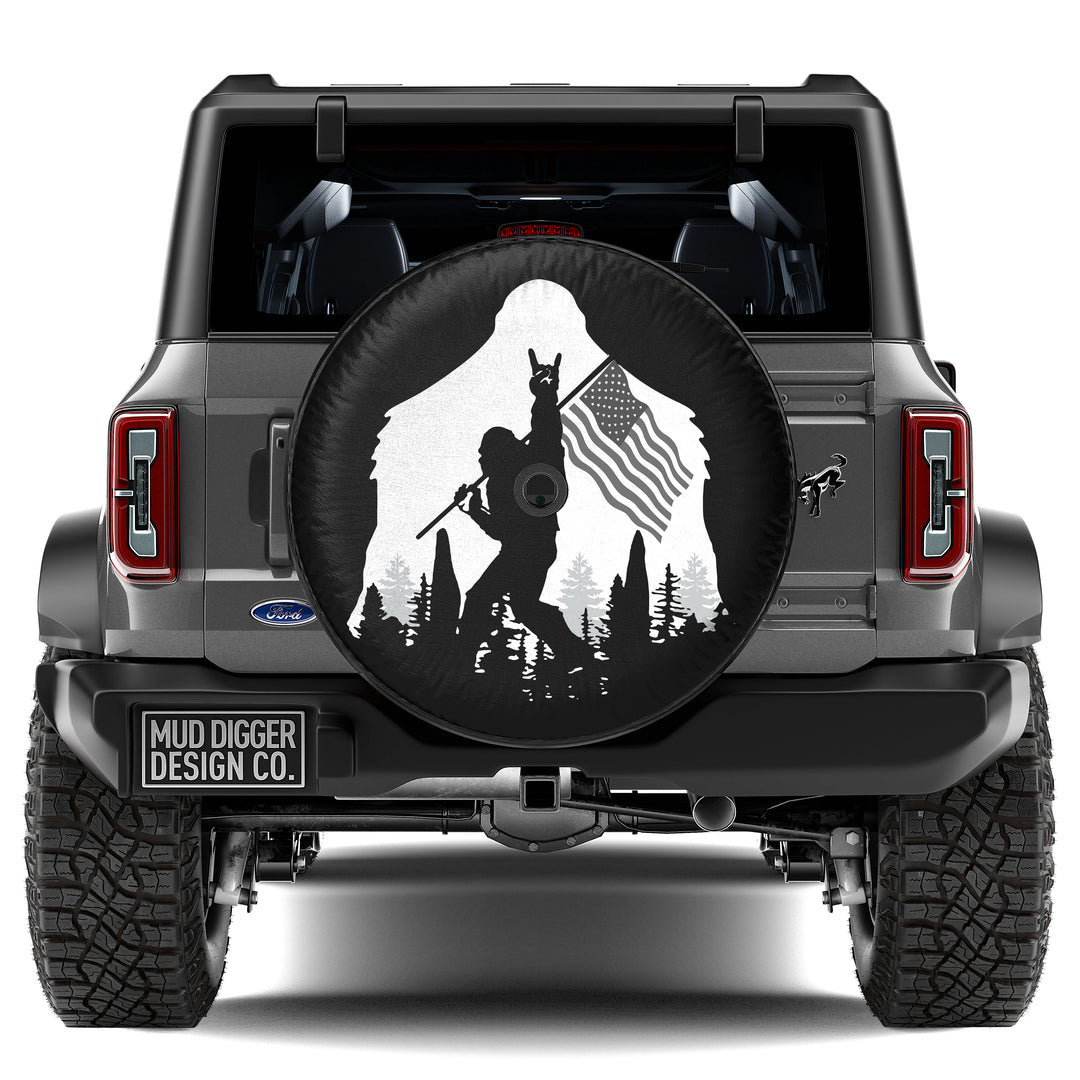 B&W Patriotic Bigfoot Tire Cover