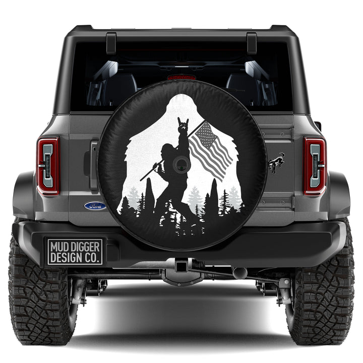 B&W Patriotic Bigfoot Tire Cover