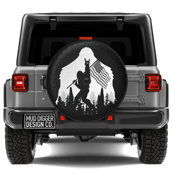 Jeep B&W Patriotic Sasquatch Tire Cover