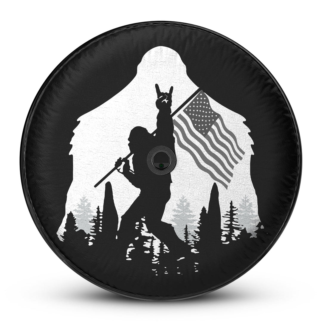 Jeep B&W Patriotic Sasquatch Tire Cover