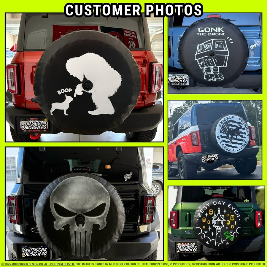 CUSTOM Ford Bronco Tire Cover – Mud Digger Design Co