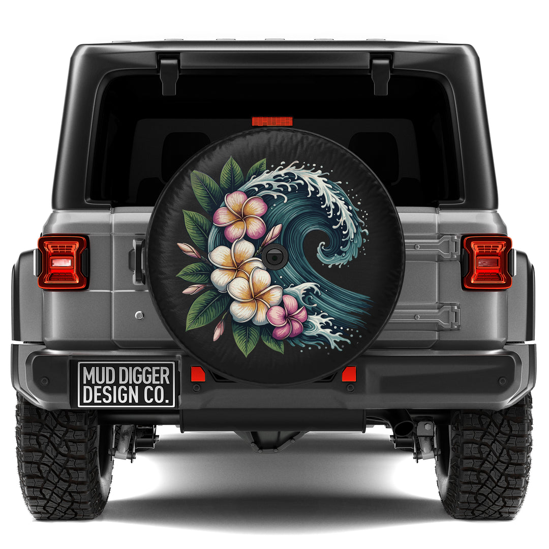 Jeep Floral Wave Tire Cover