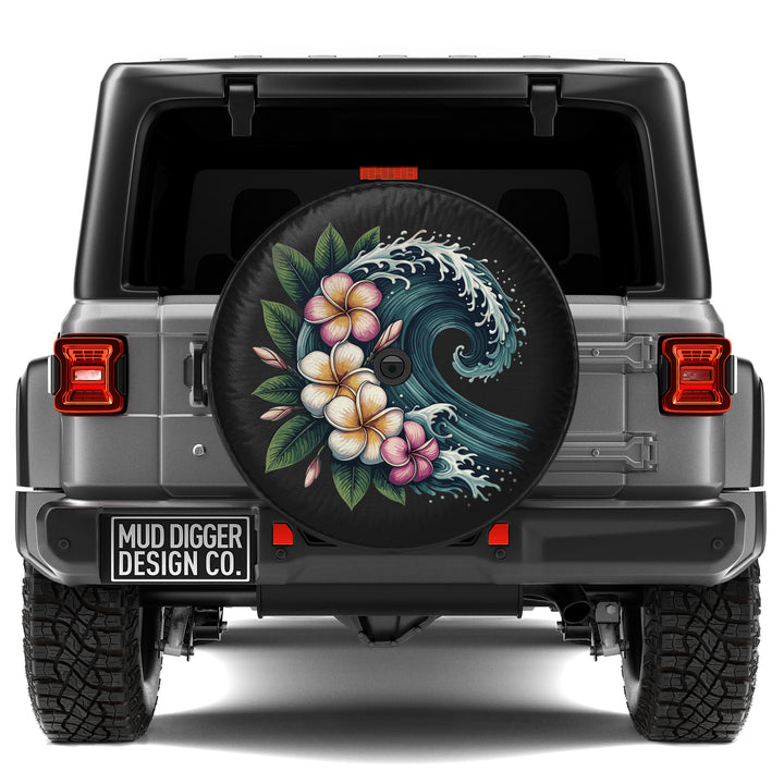 Jeep Floral Wave Tire Cover