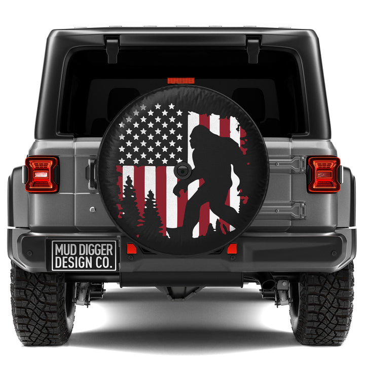 Jeep Wrangler Spare Tire Cover with Backup Camera Hole – durable, weatherproof, and custom-fit for the Jeep.