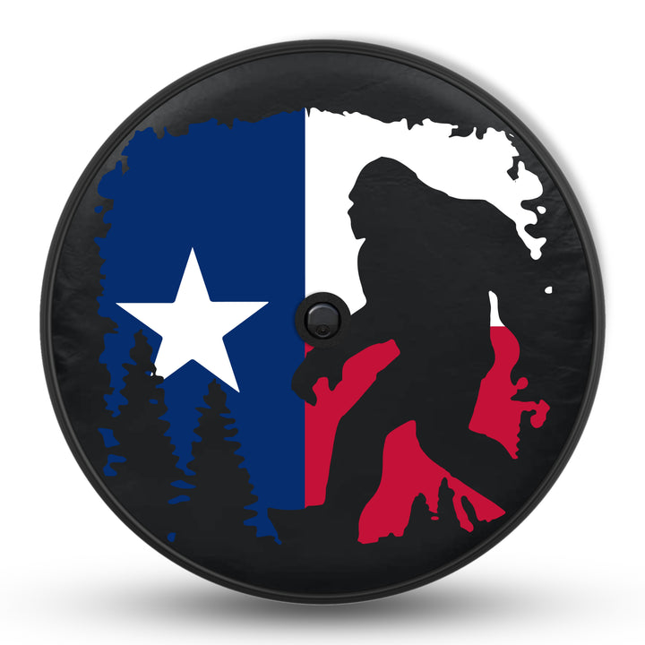 Texas Sasquatch Flag Tire Cover