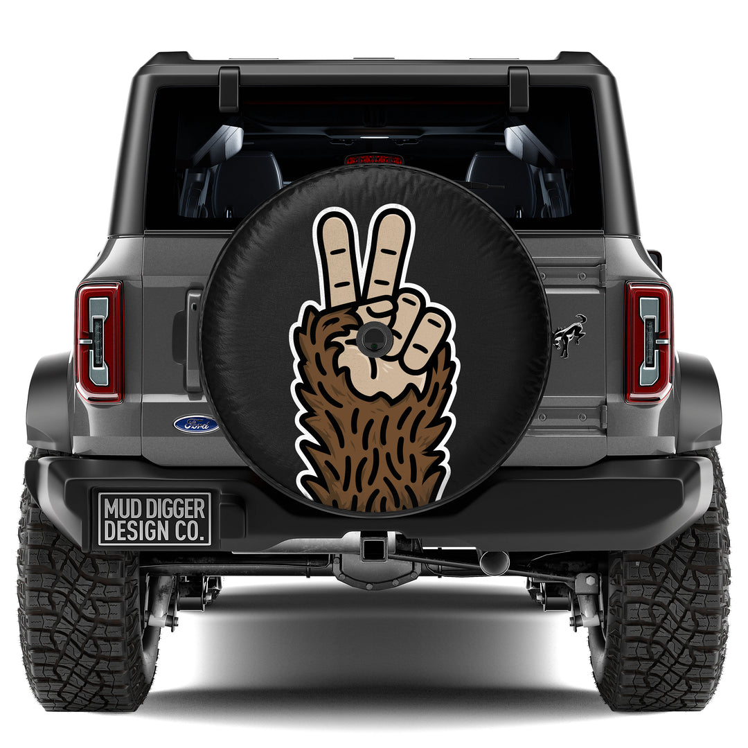 Sasquatch Peace Tire Cover