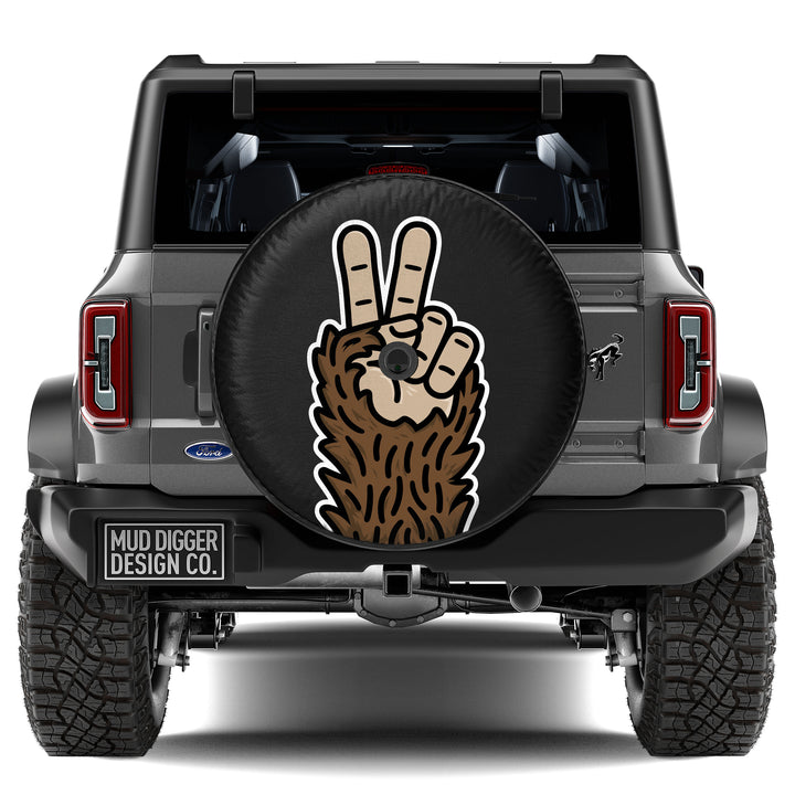 Sasquatch Peace Tire Cover