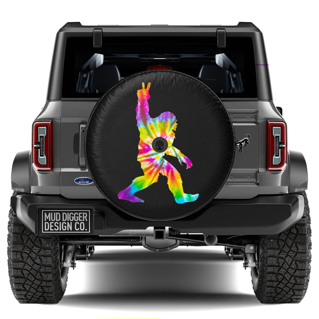 Tie Dye Sasquatch Tire Cover