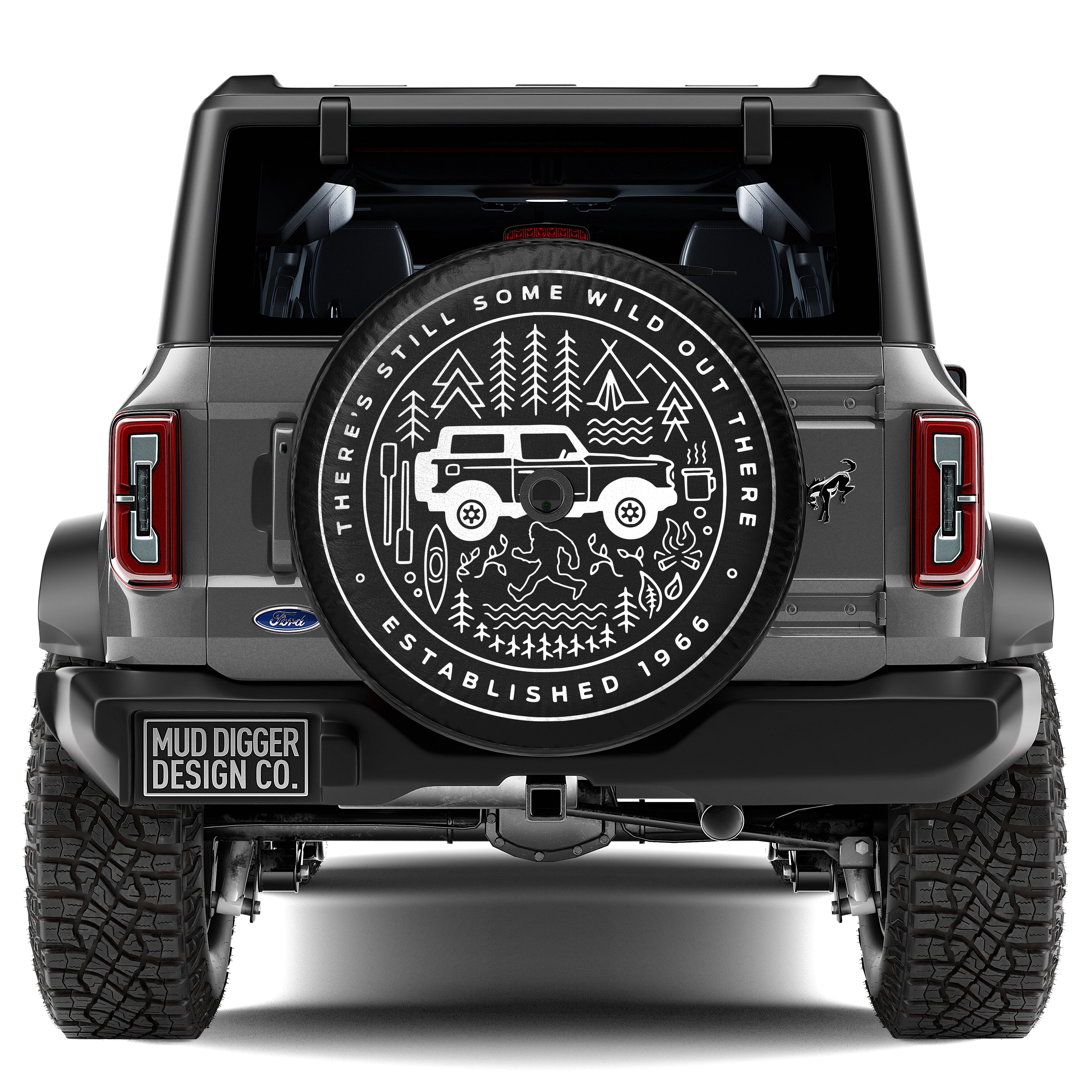 Movapex Spare Tire Cover For Ford Bronco SUVs – Fits 32-33 Inch Tires