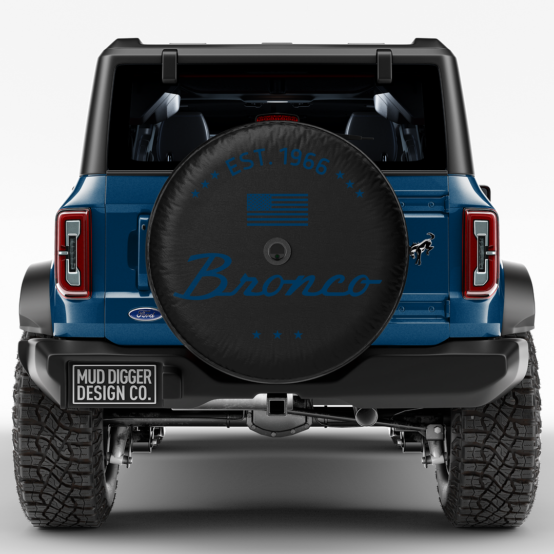 Antimatter Blue Classic Bronco Tire Cover