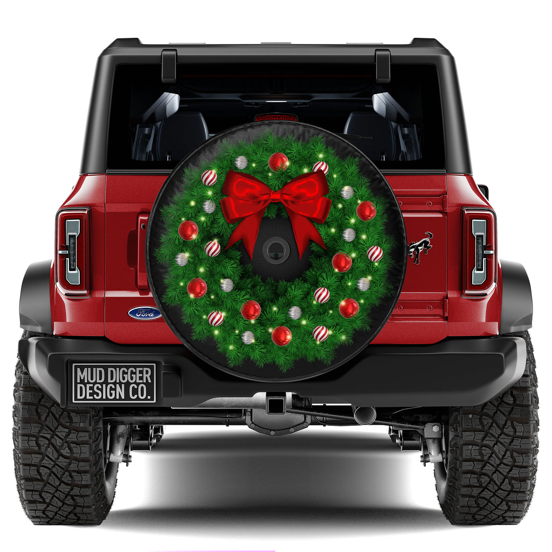 Christmas Wreath Tire Cover