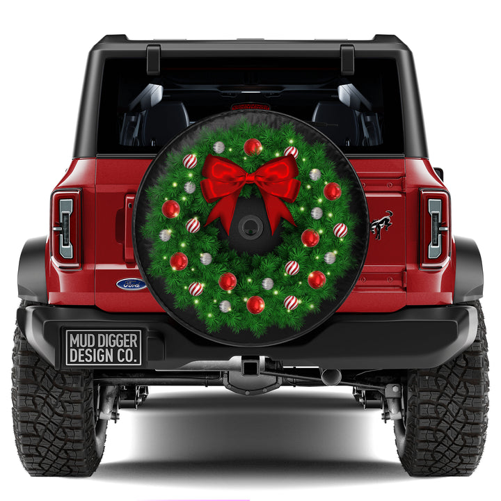 Christmas Wreath Tire Cover