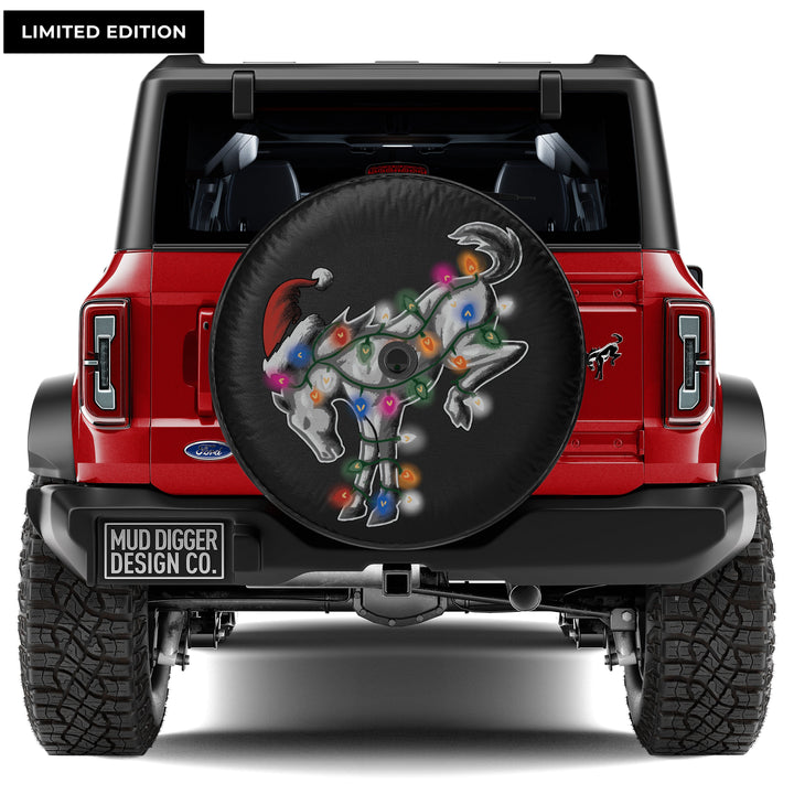 Ford Bronco Christmas Tire Cover 
