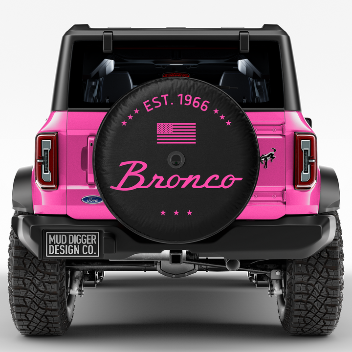 Hot Pink Classic Bronco Tire Cover