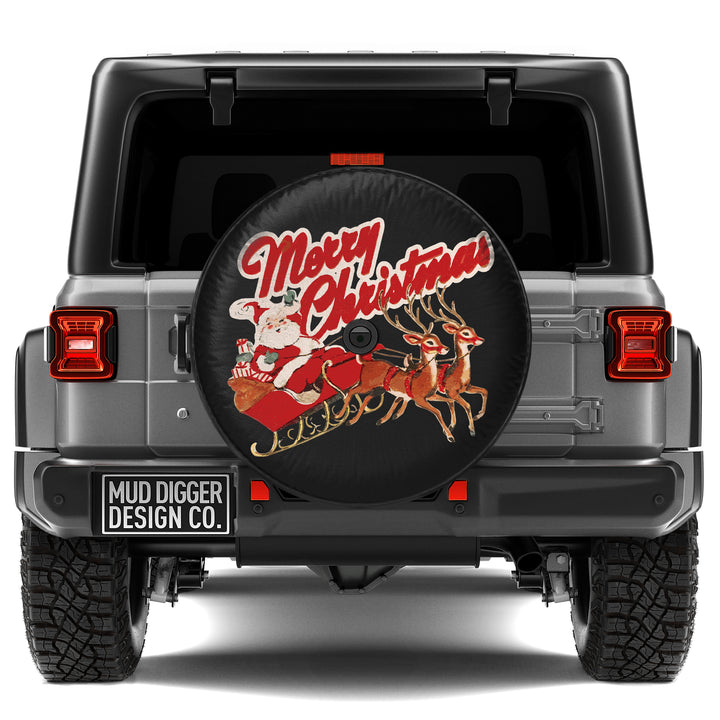 Jeep Vintage Christmas Tire Cover