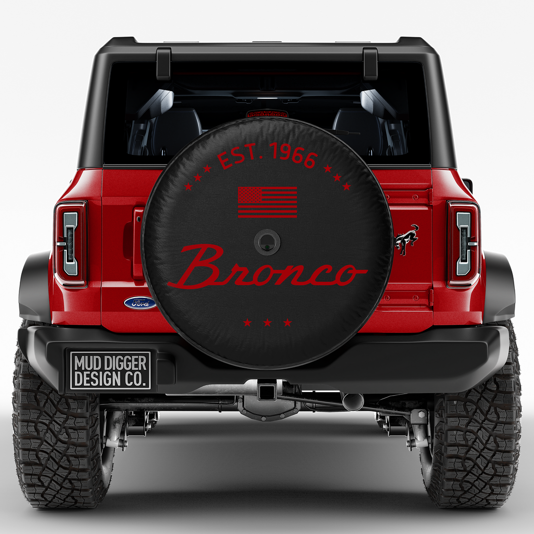 Rapid Red Classic Bronco Tire Cover