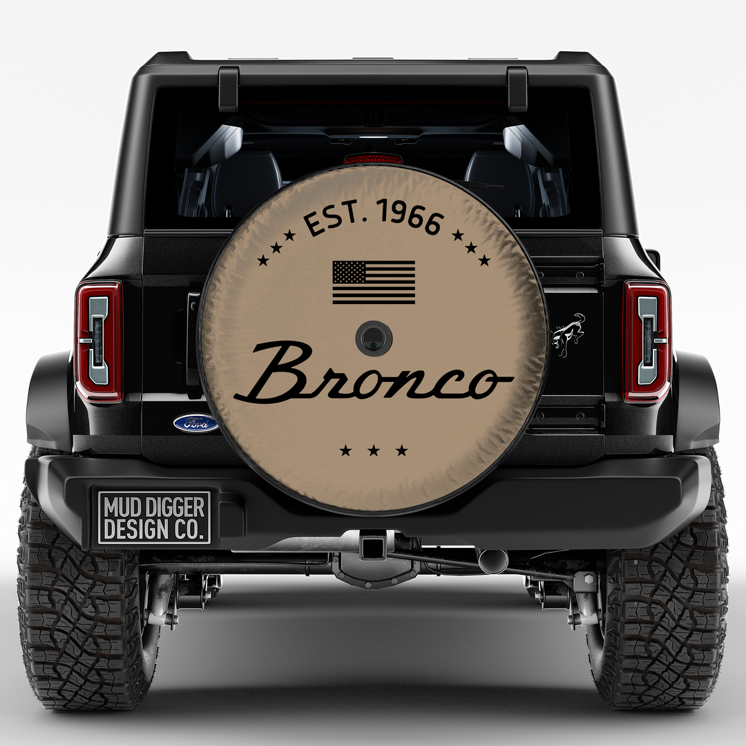 Tan Classic Bronco Tire Cover