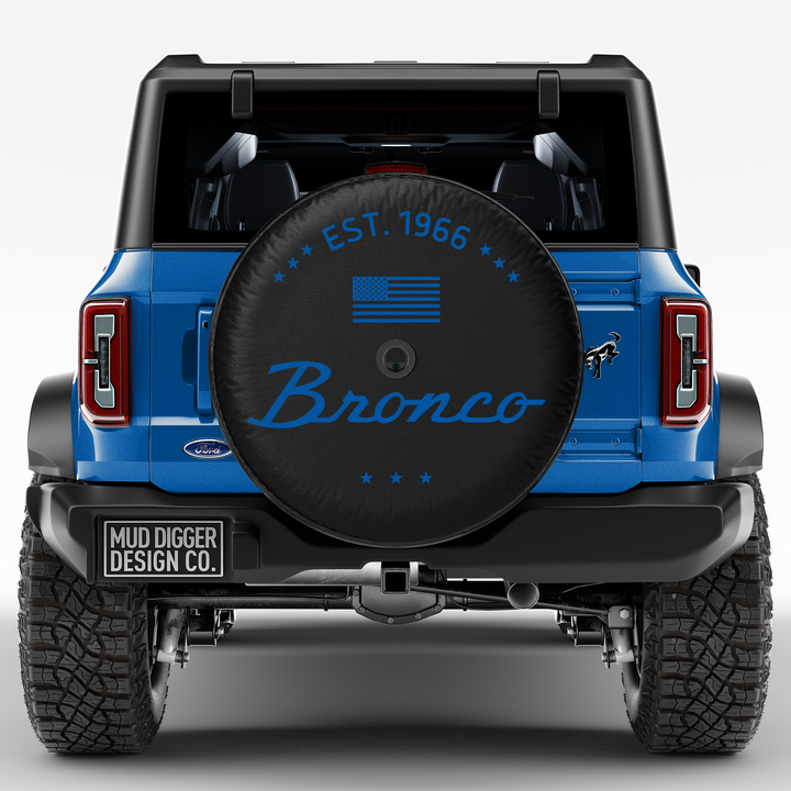 Velocity Blue Classic Bronco Tire Cover